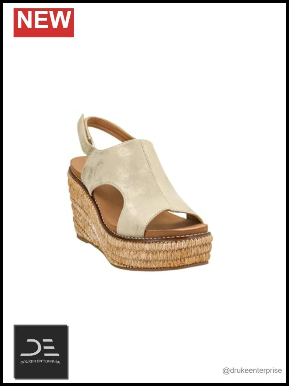 Wedge Sandals with EVA Insoles & Jute Wrapped Bottom, Slip On, Peep Toe